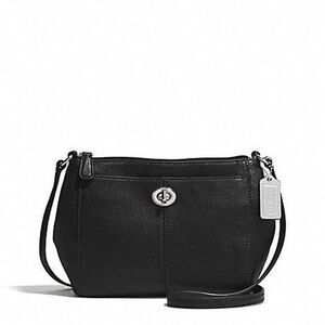 Black COACH PARK LEATHER SWINGPACK